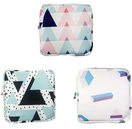 3 Pezzi Porta Assorbenti Da Borsa Ragazza, Borsa Porta Assorbenti Con Cerniera, Borsa Assorbenti, per Deposito Tovagliolo Sanitario, Cosmetici, Moneta, Fazzoletto