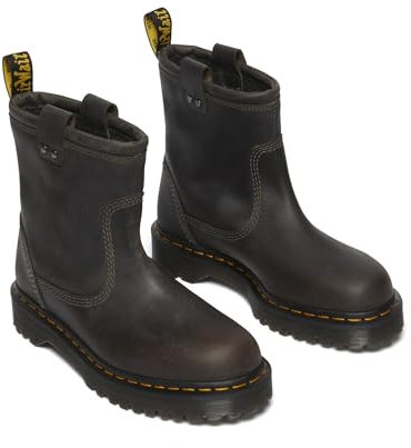Dr. Martens Anistone Lo Lederstiefel, Unisex, für Erwachsene, dunkelgrau, 12 Women/11 Men