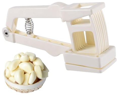 Cortadora de ajo - Picadora manual de ajo - Cortador de alimentos de alimenticio, Cortador de frutas compacto para cortar sin esfuerzo, rebanar fácilmente, en casa