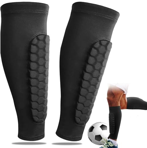 jatimdotin 1 Paire de protège-Tibias de Football, Ski Shin Guards, Confortable et Résistant aux Chocs, Manchon de Protection des Mollets pour Équipement De Protection Ski, Sport, Football (Taille: L)