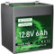 HYSINCERE 12V 6Ah LiFePO4 Lithium Batterie mit 10A BMS-Intelligent Schutz, Wiederaufladbare Akku 3000+ Deep Cycle für Wohnmobile, Notstrombeleuchtung, Camping, Fischfinder, Rasenmäher, Solarpanel