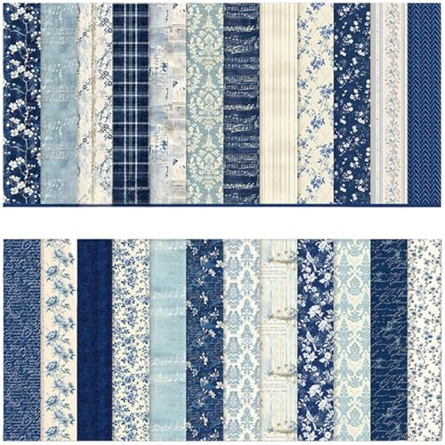 24 ark klippbokspapper, 30 x 30 cm scrapbooking-papper boho-mönster papper set, dubbelsidiga hantverk decoupagepapper för gör-det-själv korttillverkning, hantverk, konstdagbokning, presentdekoration
