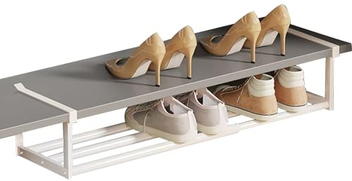 Bollisate Scaffali Per Scarpe Da Armadio | Organizer Scarpe per Camera da Letto | Mensola Regolabile Espandibile per Camera Ingresso Soggiorno Angolo Stretto