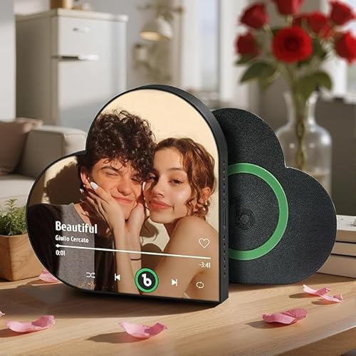 Magnete da Frigorifero con Album Musicale Personalizzato – Lettore Musicale con Foto – Magnete Unico Personalizzabile per il Frigorifero, Regalo Perfetto per Coppie Arredamento Casa (Stile06)