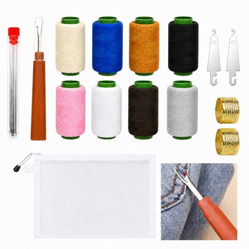 Stainless Steel Sewing Needles Set, Portable Sewing Tool Set with Thread Stainless Steel Sewing Needles Complete Hand Sewing Supplies forTravel Sewing Pack Daily Use & Women's Gift