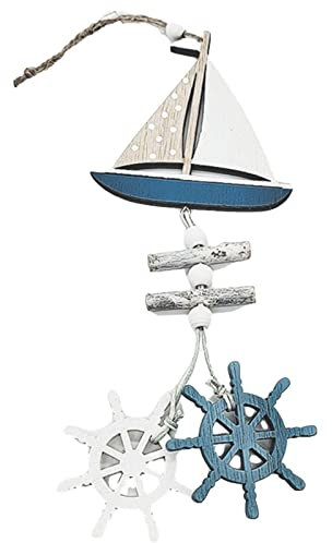 Niktule Holzboot Segelboot Fensterdeko Hängend Segelschiff Boot Schiff Ornamente, Maritime Deko Sonnenfänger Für Home Fenster Wand Garten Dekoration