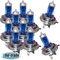 Recambo 10x Halogen H4 Scheinwerferlampe Birne 75W / 70W 24V Abblendlicht Fernlicht Glühlampen | E - Prüfzeichen | Sockel P43t - Xenon Weiß