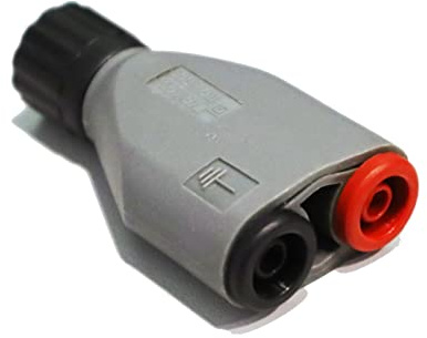 PeakTech 7055 BNC Adapter auf 4mm Bananenstecker Buchsen, Zubehör für Oszilloskope, Signalgenerator, Frequenzzähler und Stromzangen mit 4mm Messleitung, voll isoliert, P 7055
