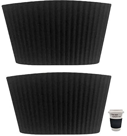 Silikon Cup Sleeves 2pcs Hitzebeständige Cup Sleeves Coffee Cup Sleeves Drink Sleeve Glasflasche Protector Sleeve