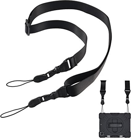 Adjustable Shoulder Strap, Comfortable Quick Release Neck Strap Lanyard for iPad, Tablet Case Camera Binocular Crossbody Laptop Luggage Bag, Black, Medium