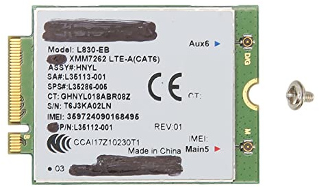Modulo 4G LTE, Modulo Scheda di Trasmissione Veloce 300 Mbps L830 EB Supporta Bande LTE FDD, Scheda di Rete Interfaccia M.2 per 640 650 840 846 850 G6 X360 830