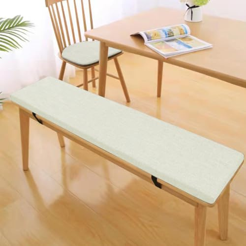 Tielag Coussin de banc, coussin pour chaise, coussin de siège pour banc, housse de coussin de banc lavable, déhoussable pour banc de jardin, balancelle, terrasse, table à manger, 160×35×5 cm