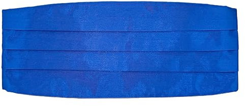 ZUKIY Men's Formal Satin Adjustable Cummerbund - Blue