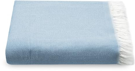 various-Colcha Multiusos para Sofá y Cama,Manta Foulard,Plaid de Práctica de Algodón-Poliéster,Cubresofá Cubrecama 180 x 290 cm,Color Tejano