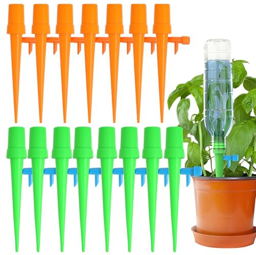 Set di irrigazione automatica, 15 pezzi, sistema di irrigazione regolabile, per giardino, balcone, piante in vaso, piante da giardino, fiori e piante da interni
