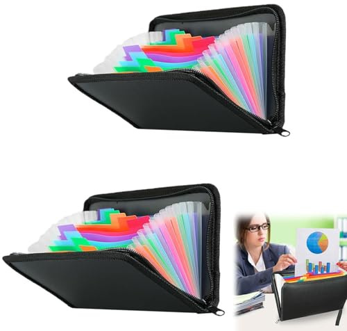 Coupon Organizer,Organizador de Documentos Acordeón,Bolsa Organizadora de Documentos con 13 Bolsillos,Carpeta Archivadora A6 Pequeño Bolsillo,Carpeta Archivadora Con 13 Compartimentos