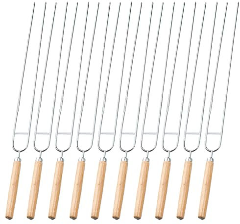 Brochettes De Barbecue Pour Grillades | Brochettes À Double Pointes Plates Pour Barbecue - Réutilisables Longs Piques à Griller pour Cuisine et Barbecue en Extérieur et Camping