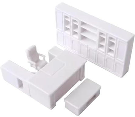 MagiDeal Mobilier miniature à l'échelle 1/50, réaliste, modèle réduit de mobilier, mini décor pour table de sable, Ensemble de Bureau