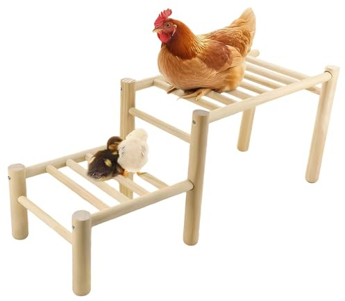 Percha para Gallinas - 63x27x23cm Madera Segura Reutilizable Juguetes Fáciles De Montar - Barra para Aves De Corral En El Patio Trasero, para Patio Trasero, Jardín, Granjas, Gallinero, De
