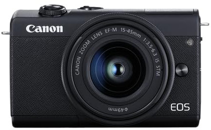 Canon EOS M200 Compact Mirrorless Digital Vlogging Camera with EF-M 15-45mm Lens, Vertical 4K Video Support, 3.0-inch Touch Panel LCD, Built-in Wi-Fi, and Bluetooth Technology, Black