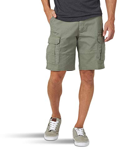 Wrangler Authentics Men's Classic Cargo Stretch Short, Dusty Olive, 30