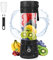 MIAOKE Mixeur portable pour smoothie, mixeur personnel avec 6 lames en 3D, presse-agrumes rechargeable par USB, pour maison, bureau, extérieur, Noir