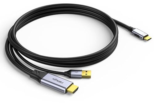 HDMI auf USB C Adapterkabel, 1 m, 4K60Hz, HDMI System auf USB Typ C Monitor, für HDMI-Quelle (Laptop, PC, Steam Deck Dock, PS4, PS5, Xbox) auf USBC Xreal Air, Nreal, Portable Monitor, RayNeo