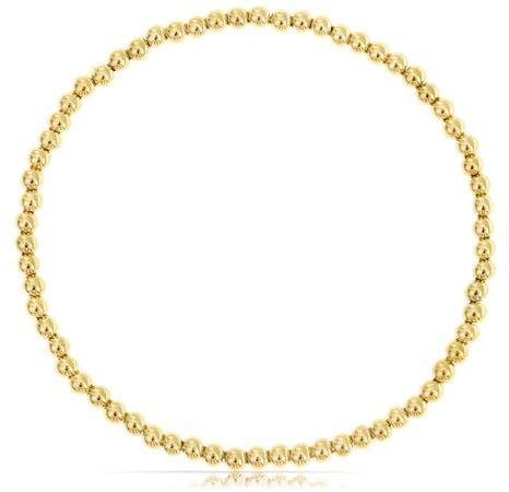 Made by Nami Perlenarmband Damen Gold Wasserfester Schmuck Geschenke für Frauen