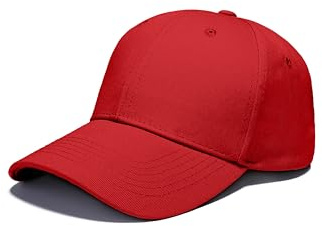 IQONEQ Baseball Caps for Men and Women, Adjustable Fit, 23 Colors (UK, Alpha, One Size, Red)