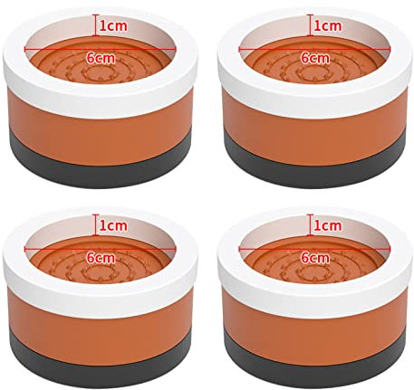 Patas de Resina de Fibra de Plástico para Muebles Patas Elevadoras de Cocina Patas Redondas para Mesa Sofá Cama Reposapiés para Lavadora 4 Piezas (5 cm Marrón)