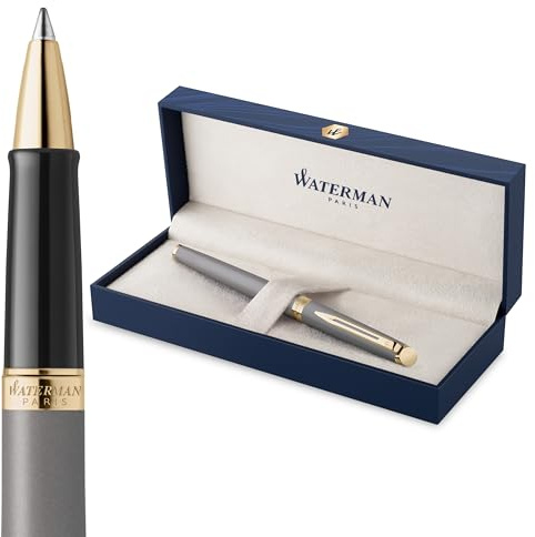 Waterman Hémisphère Rollerball Pen | Stone Grey (The Understated Edit Collection) | Fine Point with Black Ink | Gift Box