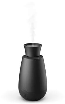 Difusor de Aromas Ella de Stadler Form, Sistema Inteligente de Pulverización de Fragancias, para Aceites Esenciales, sin Agua, sin Calor, Aroma Intenso, Inalámbrico, Sensor de Luz (Negro)