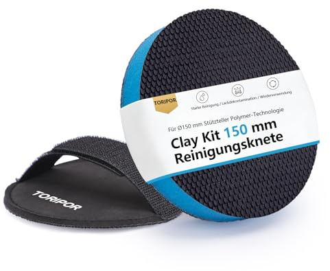 Clay Pad (diametro 150 mm) | Set di plastilina per la pulizia dell'auto | Set di plastilina per la rimozione delicata di ruggine, resina, catrame, residui di insetti | Car Clay Bar, plastilina per