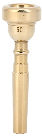 Aramox Ensemble d'embouts de Trompette en Laiton doré 3C pour Trompette en Sib, Surface Lisse, Voix Claire et Douce pour Débutants, étudiants et Joueurs Professionnels (Or 5C)
