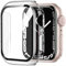 HANKN 2 Pack Hard PC Case for Apple Watch Series 6 5 4 SE 40mm Tempered Glass Screen Protector Case, Full Coverage Ultra-Thin Shell Shockproof Iwatch Cover Bumper (40mm, Clear+Clear)