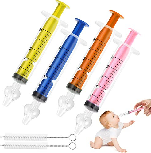 Clundoo Nose Cleaner Nasal Irrigator, Safe Nose Cleaner, Nasal Irrigator Syringe for Baby, Pressure Nasal Syringe , Safe and Comfortable (4Pcs Color)