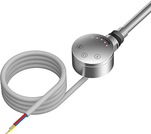 Chrome Thermostatic Element for Electric Heating Bathroom Heated Towel Rails and Radiator Warmers (300 Watt)