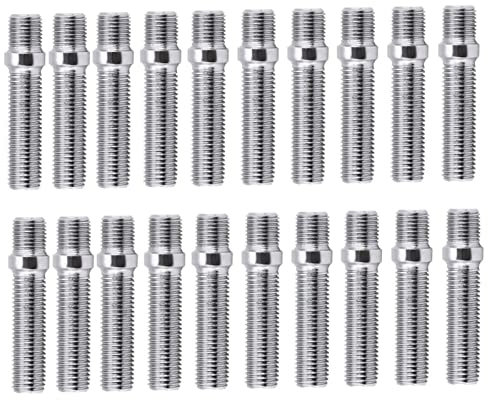 KELFEEAO 20pcs Goujon De Roues étendu De 50 Mm, Adaptateur De Vis De 50 Mm 12x1,5 à 12x1,5 Adaptateur De Vis Accessoires De Roue Conversion De Goujon De Roue Changements Rapides De Roue