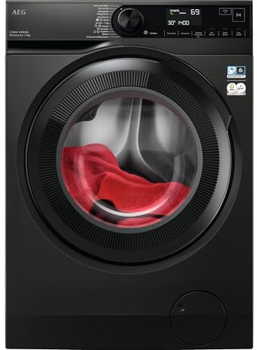 AEG LR7FS75490 Waschmaschine / Serie 7000 mit ProSteam Dampffunktion / 9 kg / Mengenautomatik/ Nachlege- & Auffrischfunktion / Wasserstopp / 1400 U/min / grau