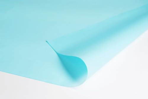 Blue Cellophane Gift Wrap (2m x 800mm Folded Sheet) Extra Wide | Ideal for Florists, Flower Bouquets, Floral Displays, Sweets, Cake Trays, Party Favours, Craft Projects and Gift Boxes