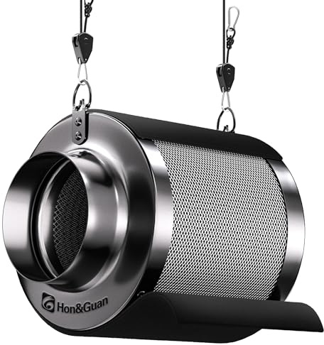 Hon&Guan aktivt kolfilter Grow 150 mm x 200 mm, kolfilter med 38 mm tjockt RC48, lätt kol för luktkontroll, luktborttagning lufttvätt för rörfläkt, odlingstält