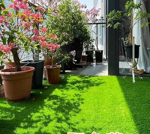 Tappeto erboso artificiale di alta qualità, 20 mm, per interni ed esterni, dall'aspetto realistico, tappeto erboso sintetico durevole e conveniente, larghezza 1,5 m (dimensioni: 1,5 x 2 m)