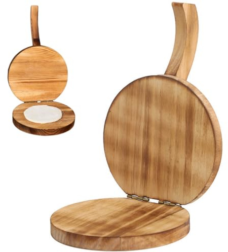 5.5 Inch Wooden Tortilla Press, Labor-Saving Dough Press with Handle, Reusable Tortilla Maker for Kitchen