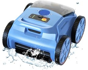 Cordless Robot Cleaner, Pool Vacuum Cleaner for Inground Pools up to 200 m2, Robot Pool Vacuum Lasts Up to 180 Minutes, Pool Cleaner for Wall, Floor and Auto Mode
