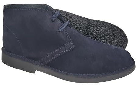 Primo Calzature Scarpe Uomo Eleganti, Polacchine in Vera Pelle, Stivaletto Beatles Invernale ed Estivo, Produzione Artigianale (Blu Navy, Sistema Taglie Calzature EU, Adulto, Uomo, Numero, Media, 44)