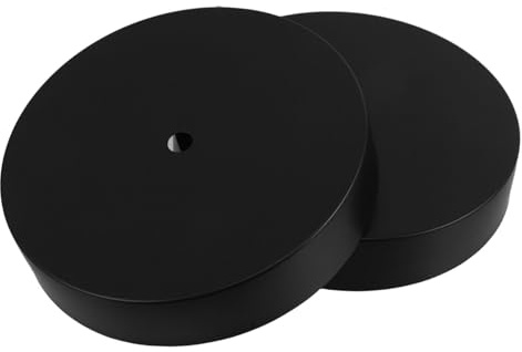 HEALEEP Base Compatibile Nero Tonda e Pezzi Ferro Lampada da in Design 2 per Stabile Minimalista per Lampade Lettura da Comodino