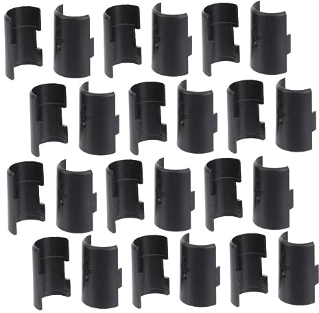 CLISPEED Tube Fixed Clamps Very Stable with Abs Material and Wedge Structure Shelf Plastic Lock Clips 30 Pairs and Easy to Remove for Wire Shelving for Sidebars and Shelves