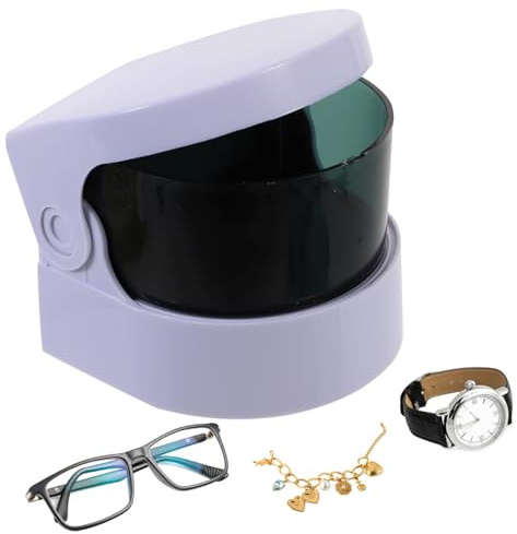 VILLFUL Pulitore Gioielli Portatile Mini Fili per Protesi Dentali e Dentature Pulizia Rapida con Controllo Intelligente Macchina per Gioielli e Apparecchi