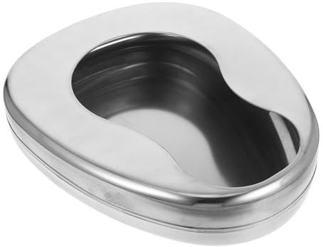 FIXOSHEE Orinal Para Pacientes Postrados Cama De Acero Inoxidable Resistente, Portátil Sin Tapa, Diseño Ergonómico Para Uso Nocturno Hospitales y Cuidado De Ancianos