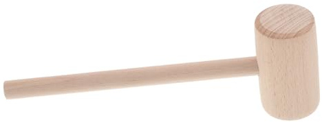 FOYTOKI Marteau en Bois de Hêtre Moyen, Maillet Polyvalent pour Travail du Cuir et Menuiserie, Outil Manuel pour Bricolage et Sculpture, Fournitures Loisirs Créatifs, Outil de Travail